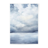 Watercolor Sky Photographic Print, Minimalist Seascape Art, Cloud Painting, Abstract Ocean View, Coastal Decor, Calming Wall Art - Tawshia